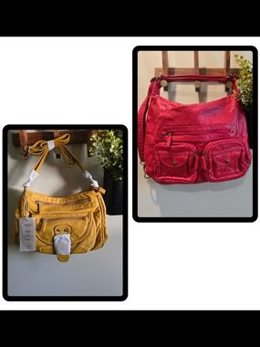 Ampere Creations Bundle Women’s Yellow and Red Crossbody Shoulder Bags